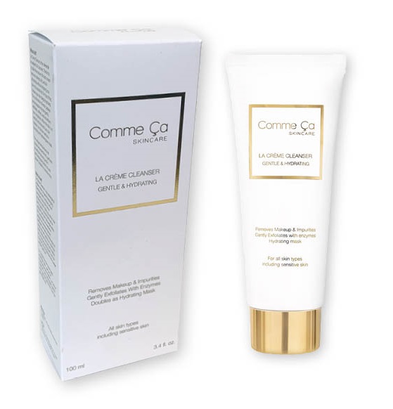 luxe bedrukt cosmetica doosje voor 100 ml tube cleanser met logo in goud folie opdruk